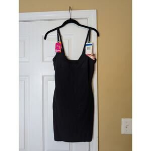 Flexees by Maidenform Black Shapewear Full Slip Dress Size XL NWT Minimalist
